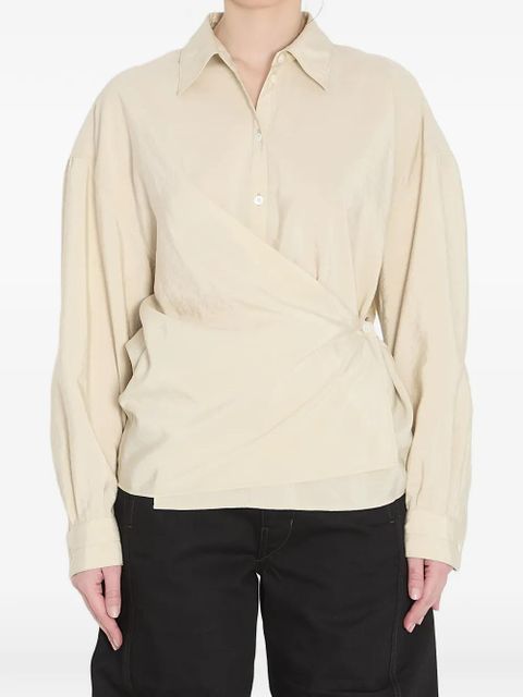 LEMAIRE straight collar twisted shirt - Neutrals - zdjęcie produktu nr 1