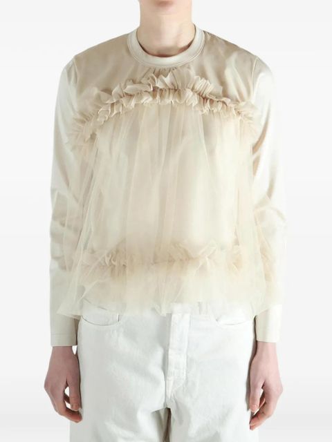Comme Des Garçons ruffled top - Neutrals - zdjęcie produktu nr 2