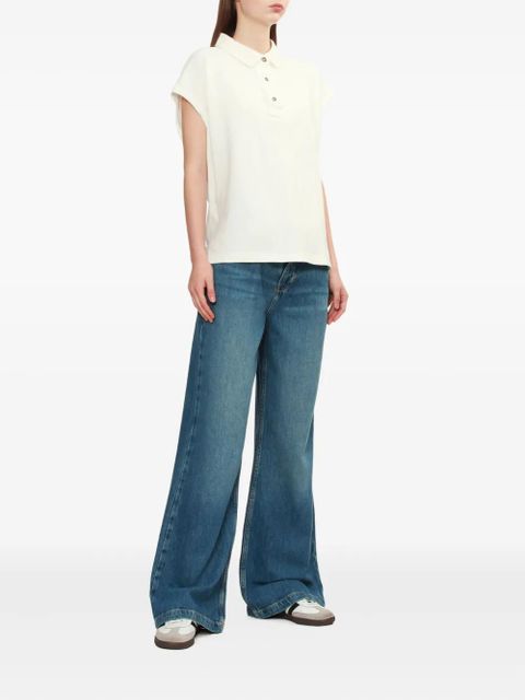 Free People sleeveless polo top - Neutrals