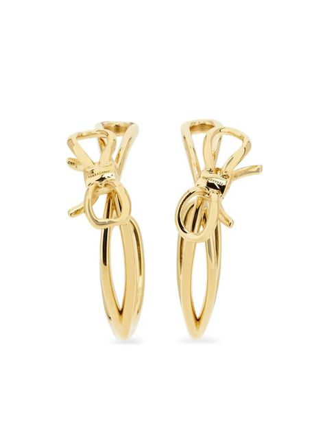 Ferragamo bow-detail hoop earrings - Gold - zdjęcie produktu nr 1