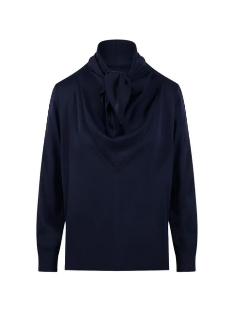 Max Mara tie-neck blouse - Blue - zdjęcie produktu nr 1