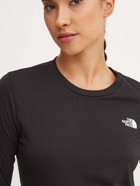 The North Face longsleeve L/S Simple Dome Tee damski kolor czarny NF0A87QPJK31