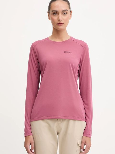 Jack Wolfskin longsleeve sportowy Vonnan kolor różowy A60290 - zdjęcie produktu nr 1