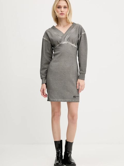 Karl Lagerfeld Jeans sukienka kolor szary mini dopasowana A3W13012