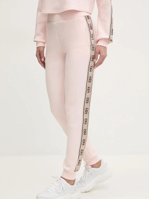 Guess spodnie dresowe BRITNEY kolor różowy z aplikacją V2YB15 KB3P2 - zdjęcie produktu nr 1