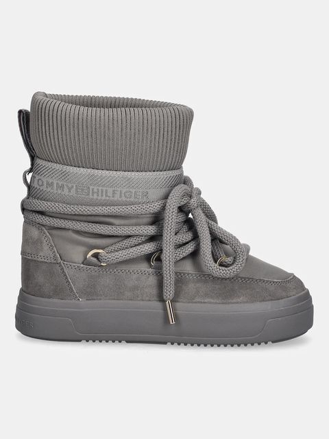 Tommy Hilfiger śniegowce LOGOTAPE SNOWBOOT WARM kolor szary FW0FW08998 - zdjęcie produktu nr 2