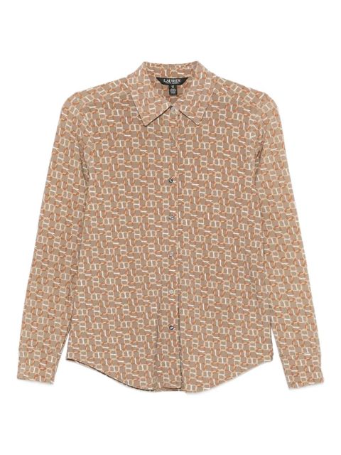 Lauren Ralph Lauren long sleeve patterned shirt - Brown - zdjęcie produktu nr 1