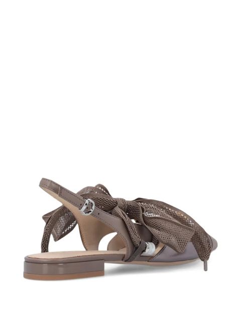 PINKO point-toe ribbon-detail ballet flats - Brown - zdjęcie produktu nr 2