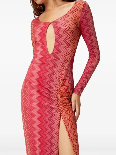 Missoni zigzag beach dress - Red