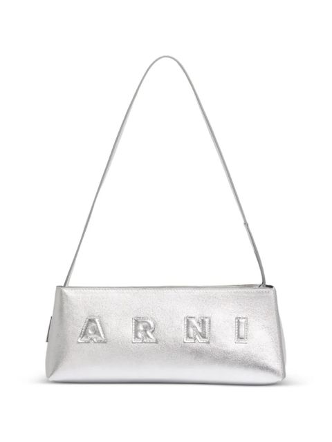 Marni embossed puffy leather shoulder bag - Silver - zdjęcie produktu nr 1