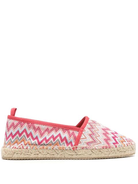 Missoni Elle zigzag-woven espadrilles - Pink - zdjęcie produktu nr 1