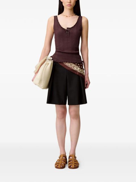 Claudie Pierlot ruffled tank top - Brown - zdjęcie produktu nr 2