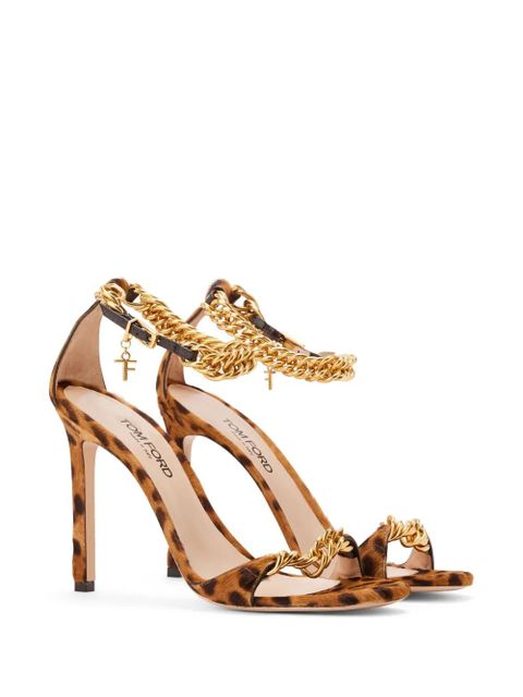 TOM FORD Zenith 105mm calf-hair sandals - Brown - zdjęcie produktu nr 2