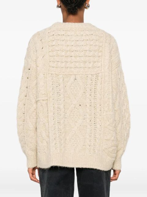 MARANT ÉTOILE cable-knit crew-neck sweater - Neutrals