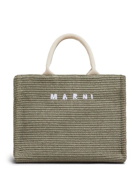 Marni small raffia tote bag - Green - zdjęcie produktu nr 1