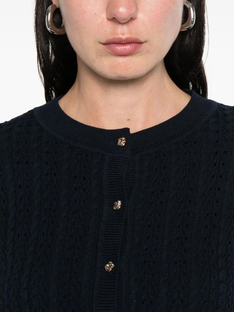 SANDRO button-fastening cardigan - Blue