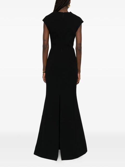 Jil Sander cap-sleeves maxi dress - Black