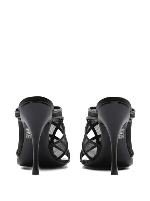 Christopher Esber Ringer mesh-panel heeled mules - Black