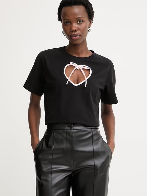 Silvian Heach T-shirt damski bawełniany z elastanem KHERNA - zdjęcie produktu nr 2