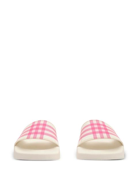 Burberry check slides - Neutrals - zdjęcie produktu nr 2