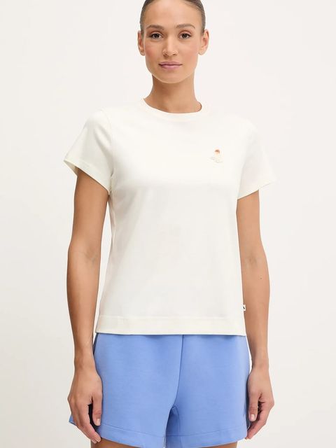 adidas t-shirt bawełniany Cat damski kolor beżowy JV8515 - zdjęcie produktu nr 1