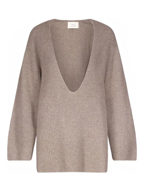 LouLou de Saison Gabe ribbed U neck sweater - Neutrals - zdjęcie produktu nr 1