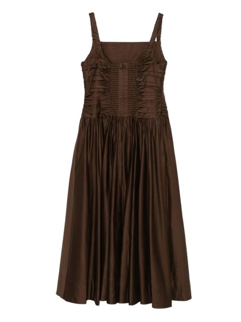 Aje Star pleated midi dress - Brown