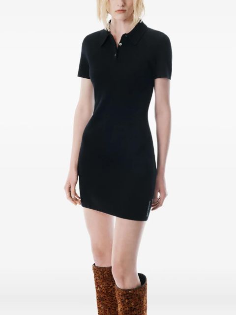 Alexander Wang polo-neck knitted dress - Black