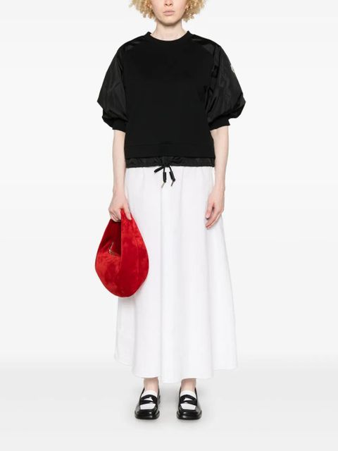 Moncler contrast-sleeves T-shirt - Black