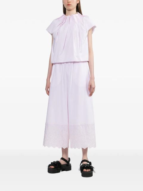 Simone Rocha embroidered cropped trousers - Pink - zdjęcie produktu nr 2