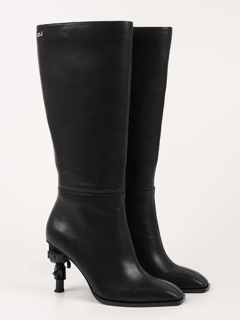 Karl Lagerfeld kozaki skórzane KARL NFT HEEL - zdjęcie produktu nr 1