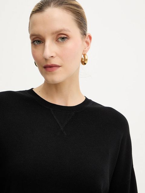 Elisabetta Franchi sweter damski kolor czarny lekki MK01S56E2