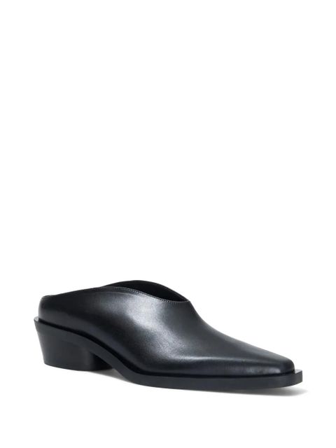 Proenza Schouler Bronco leather mules - Black