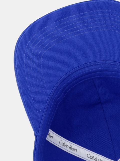 Calvin Klein czapka z daszkiem bawełniana kolor niebieski LV04F5032G
