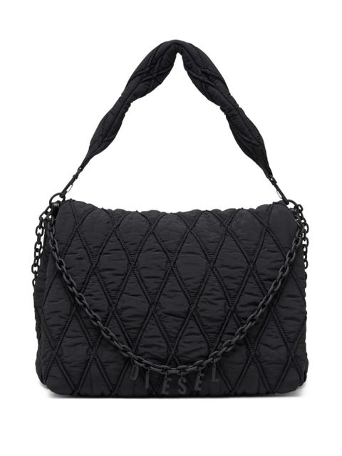 Diesel large Charm-D shoulder bag - Black - zdjęcie produktu nr 1
