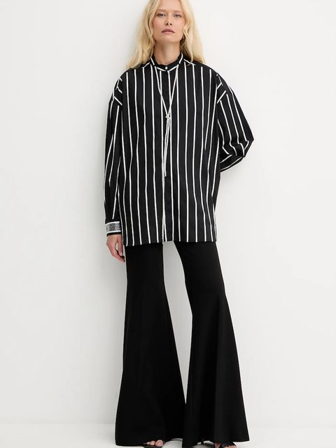 Pinko koszula bawełniana damska kolor czarny relaxed 105606 A2TB - zdjęcie produktu nr 2