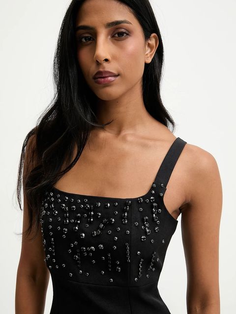 Answear.LAB sukienka kolor czarny mini dopasowana