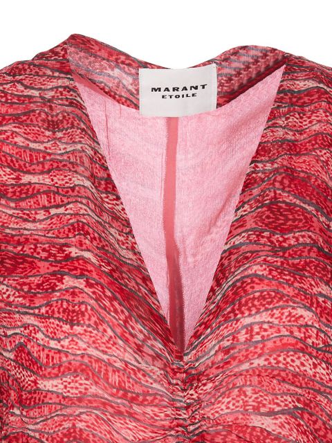 MARANT ÉTOILE Vivienne chiffon mini dress - Red
