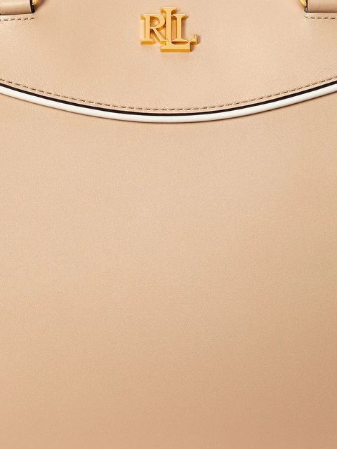 Lauren Ralph Lauren torebka skórzana kolor beżowy 431959595 - zdjęcie produktu nr 2