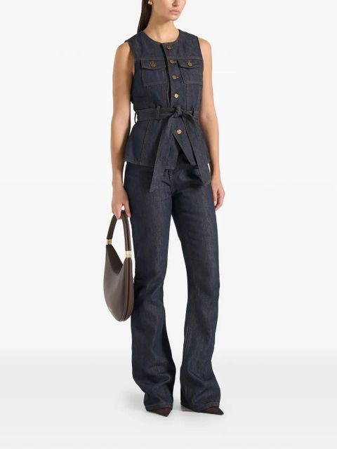 Manière De Voir Darcy button denim waistcoat - Blue - zdjęcie produktu nr 2