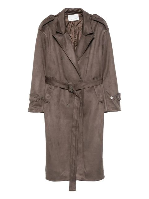 The Frankie Shop Pembroke belted double-breasted trench coat - Grey - zdjęcie produktu nr 1