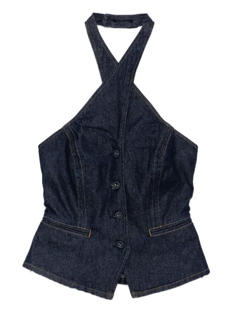 Reformation Tate denim top - Blue - zdjęcie produktu nr 1