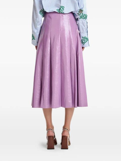 Essentiel Antwerp inverted-pleat A-line midi skirt - Purple