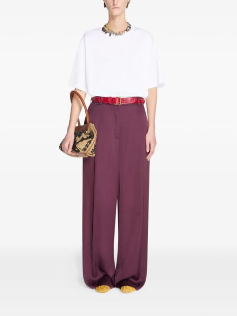 DRIES VAN NOTEN crocodile-effect buckle belt - Red