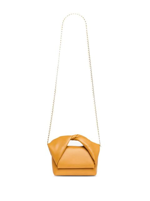 JW Anderson small Twister leather tote bag - Brown