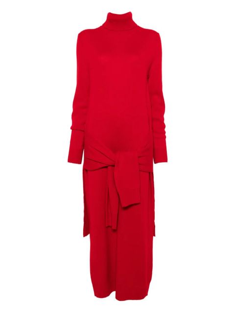 TOTEME knitted turtleneck maxi dress - Red - zdjęcie produktu nr 1