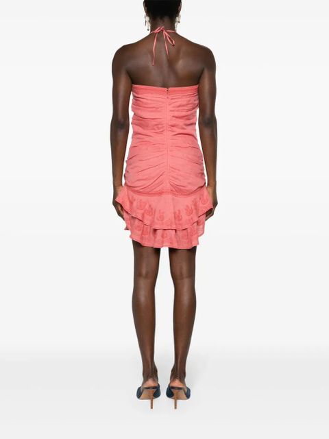 ISABEL MARANT Emanuela ruched minidress - Pink