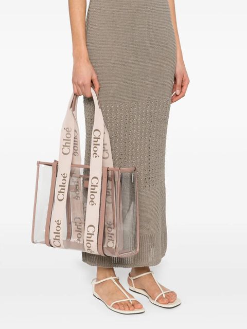 Chloé medium Woody tote bag - Pink - zdjęcie produktu nr 2