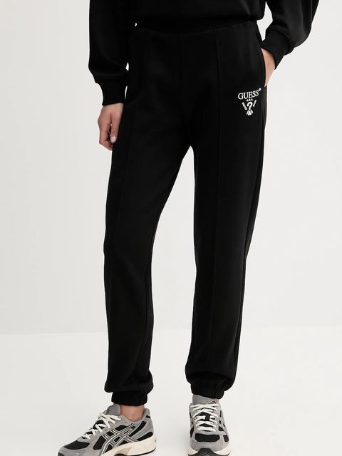 Guess spodnie dresowe ROBERTA kolor czarny z aplikacją V5RB13 KC3D2 - zdjęcie produktu nr 1