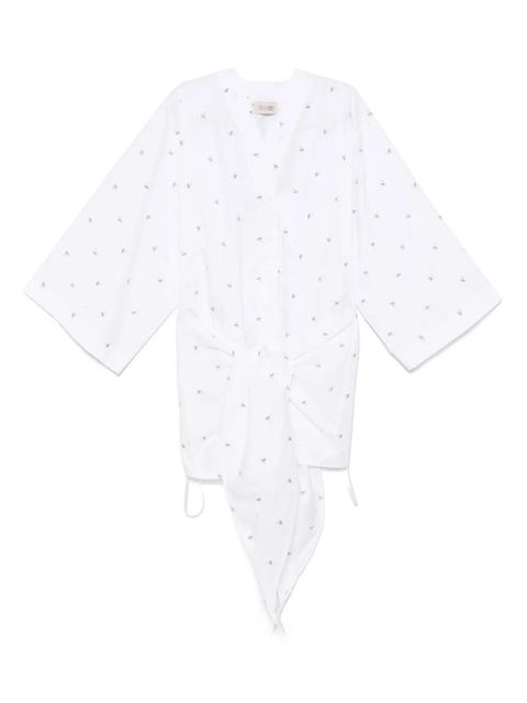 The Attico logo-embroidered mini dress - White - zdjęcie produktu nr 1